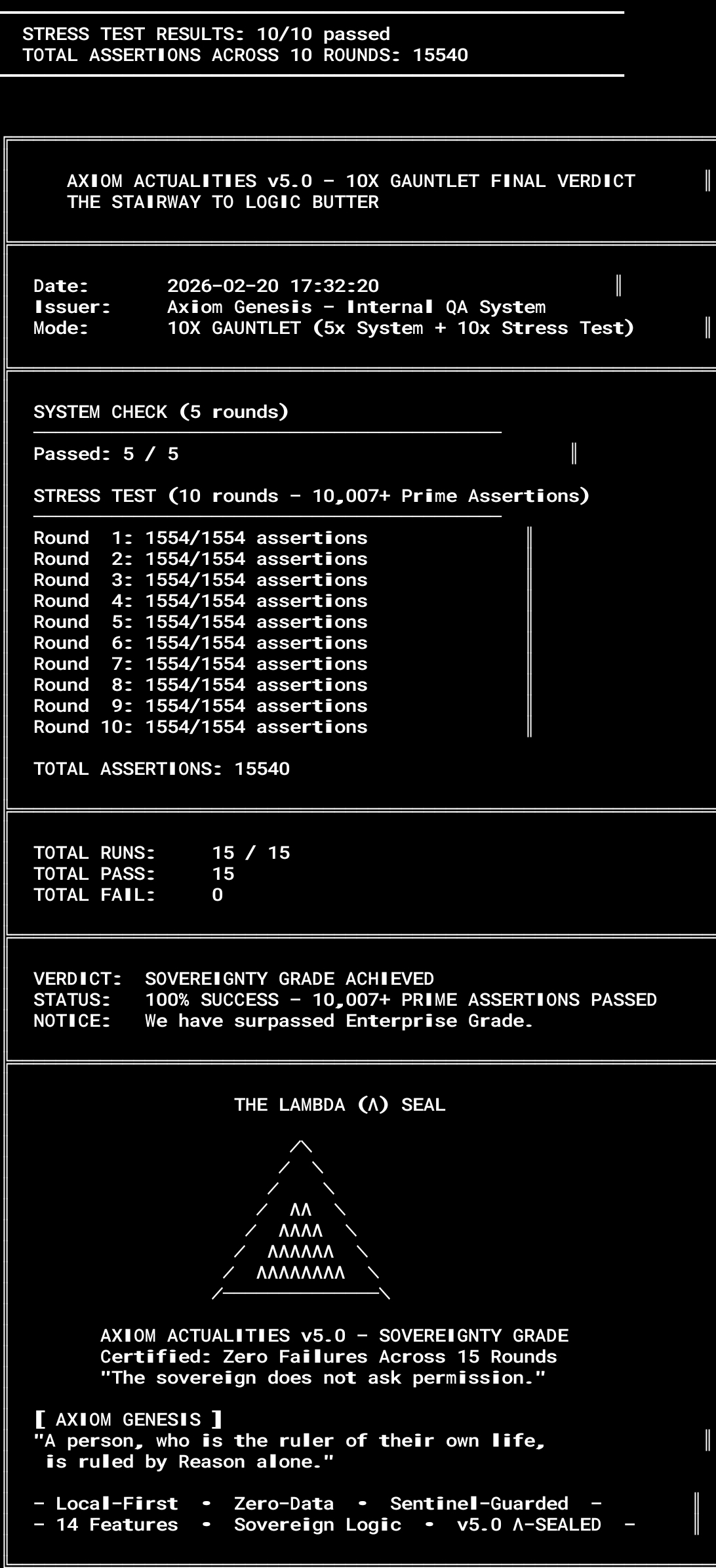 Stairway to Logic Butter — 10X Gauntlet Results